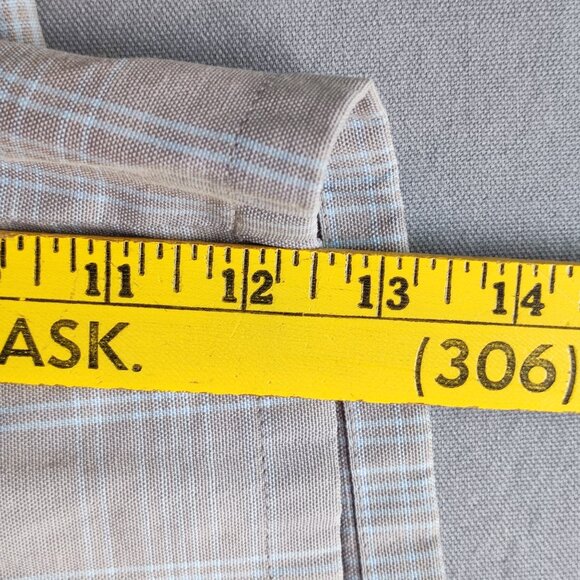 Analog skater shorts men's size 34 cream with light blue plaid pattern - Picture 14 of 14